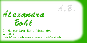 alexandra bohl business card